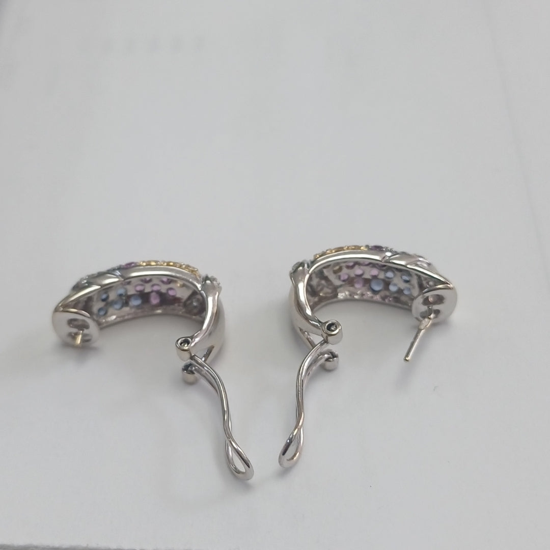 ARETES PAR ORO BLANCO 14 K 6.7 GRMS (SEMINUEVO)