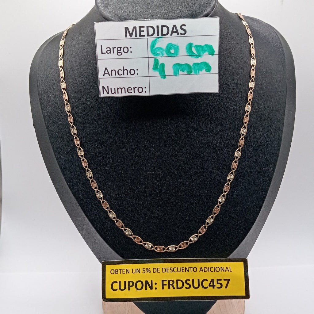 CADENA ORO COMBINADO 10 K 6,40 GRMS (SEMINUEVO)