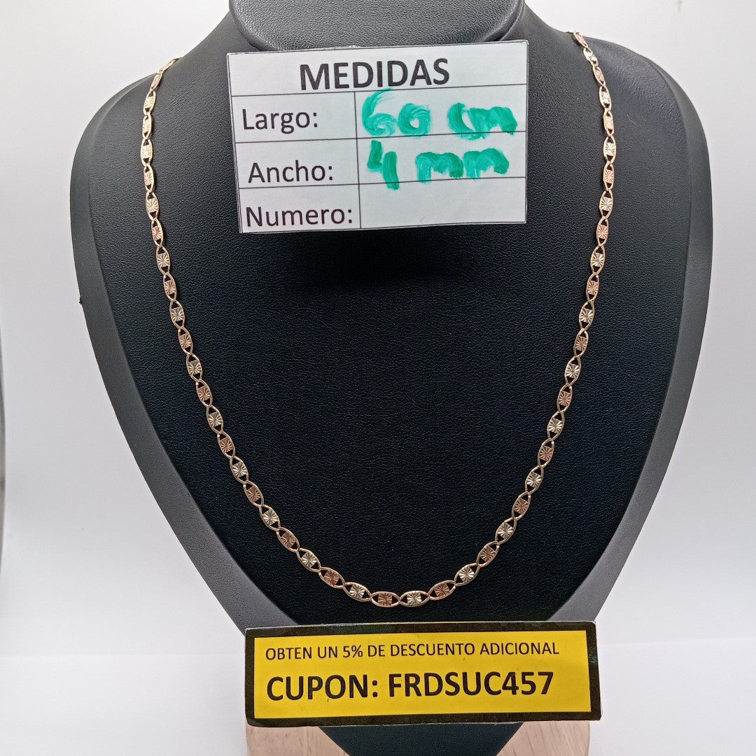 CADENA ORO COMBINADO 10 K 6,40 GRMS (SEMINUEVO)