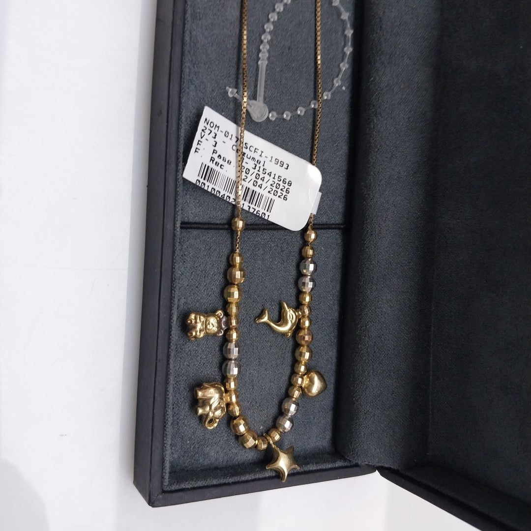 GARGANTILLA ORO, ORO COMBINADO 10 K 5.5 GRMS (SEMINUEVO)