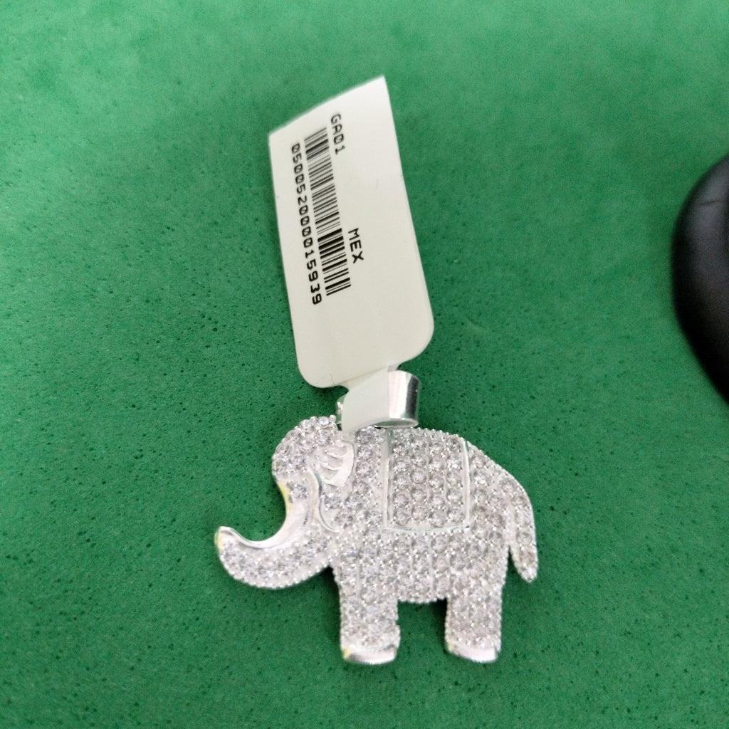 DIJE ELEFANTE C/CIRCONIAS PLATA .925 5 GR (NUEVO)