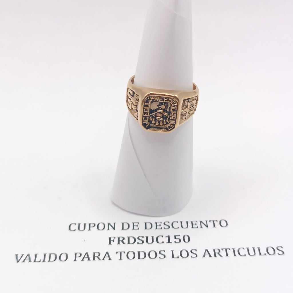 ANILLO DE GRADUACIÓN ORO 10 K 4,90 GRMS (SEMINUEVO)