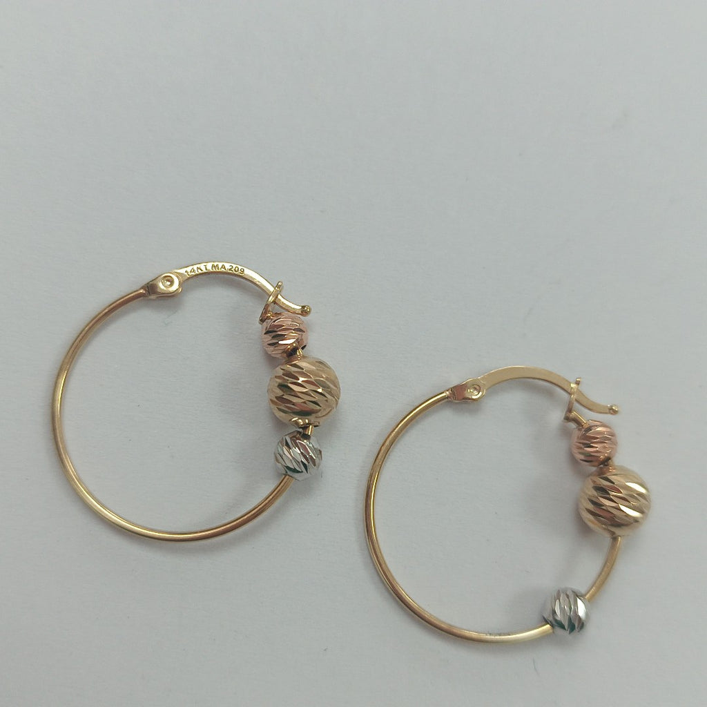 ARRACADAS PAR ORO 14 K 2.2 GRMS (SEMINUEVO)
