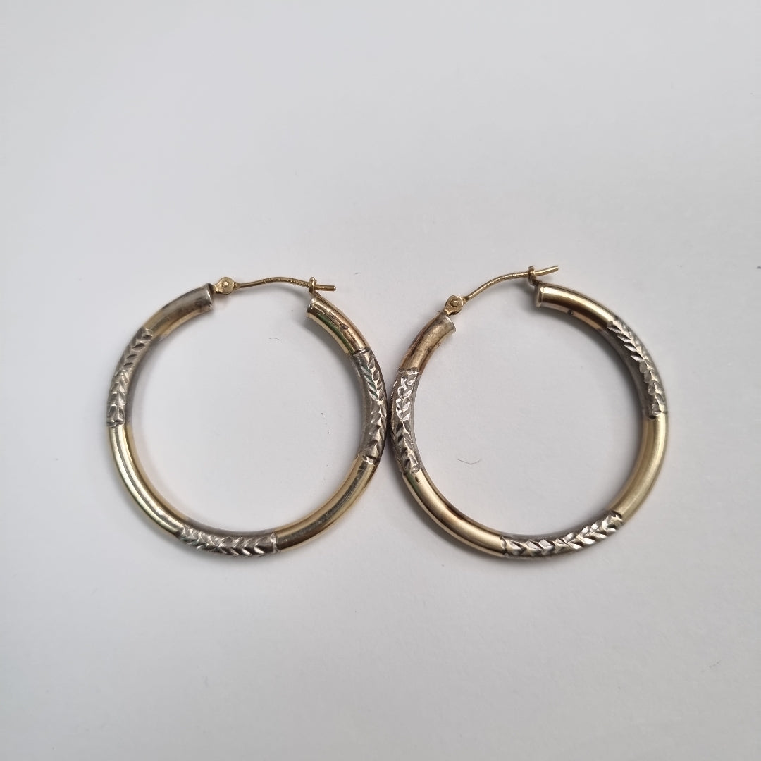ARRACADAS PAR ORO, ORO COMBINADO 10 K 3.5 GRMS (SEMINUEVO)