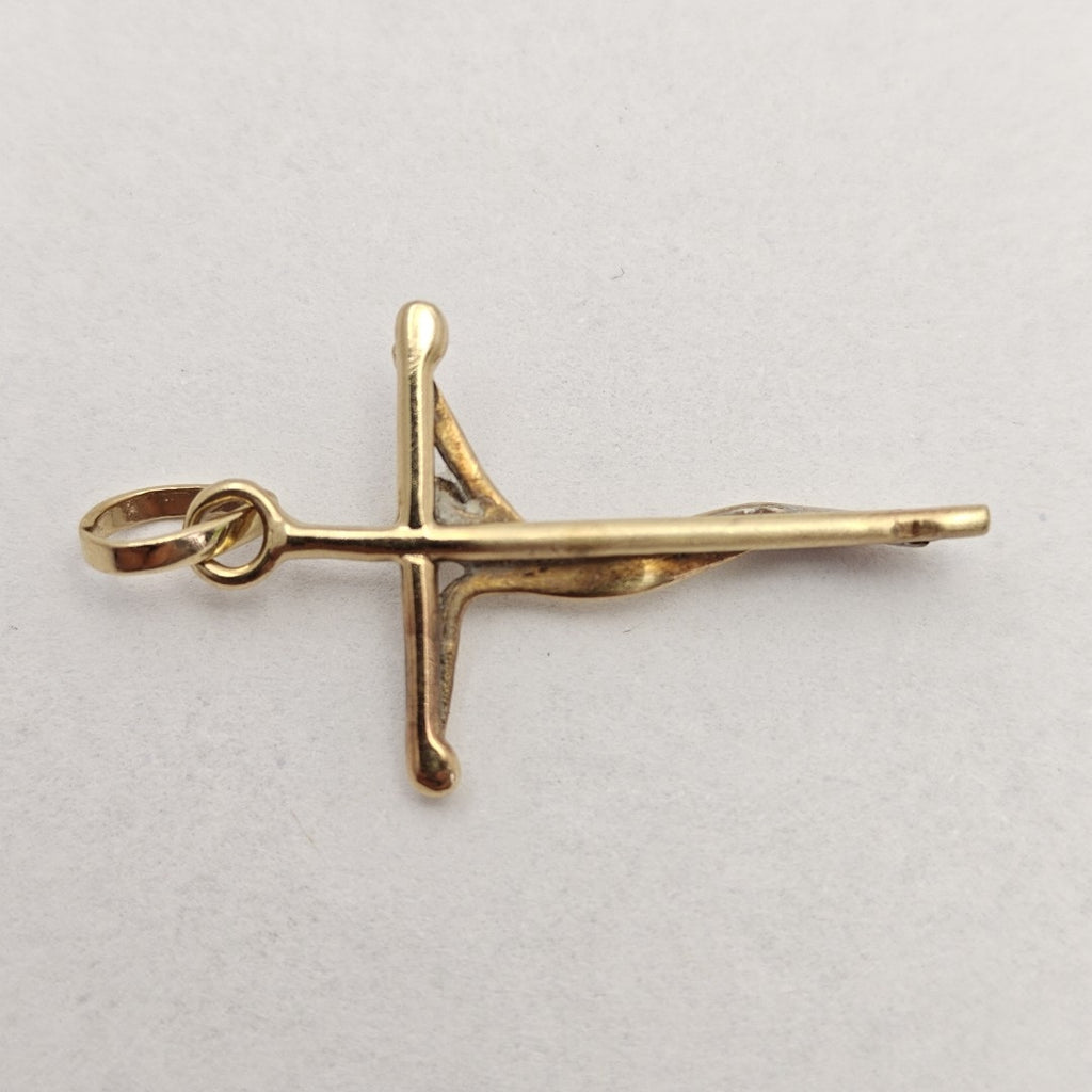 CRUCIFIJO ORO COMBINADO 10 K 1,70 GRMS (SEMINUEVO)