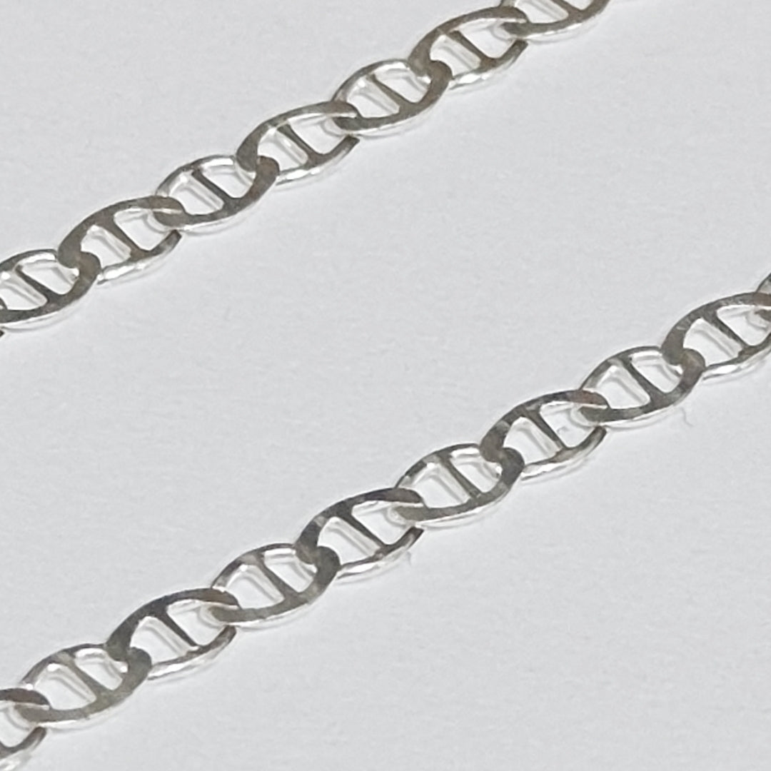 CADENA TEJIDO GUCHI PLATA .925 55 CM 3.5 GR (NUEVO)