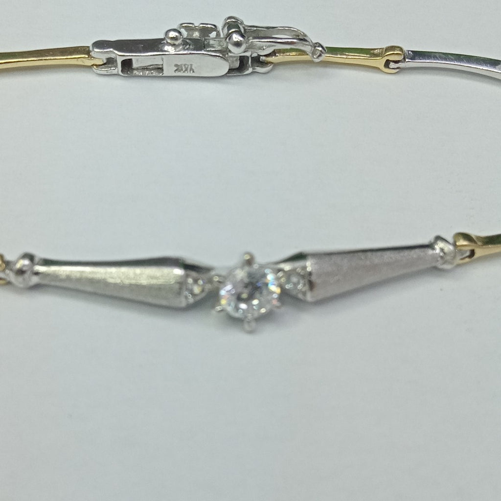 PULSERA ORO COMBINADO 14 K 5.3 GRMS (SEMINUEVO)
