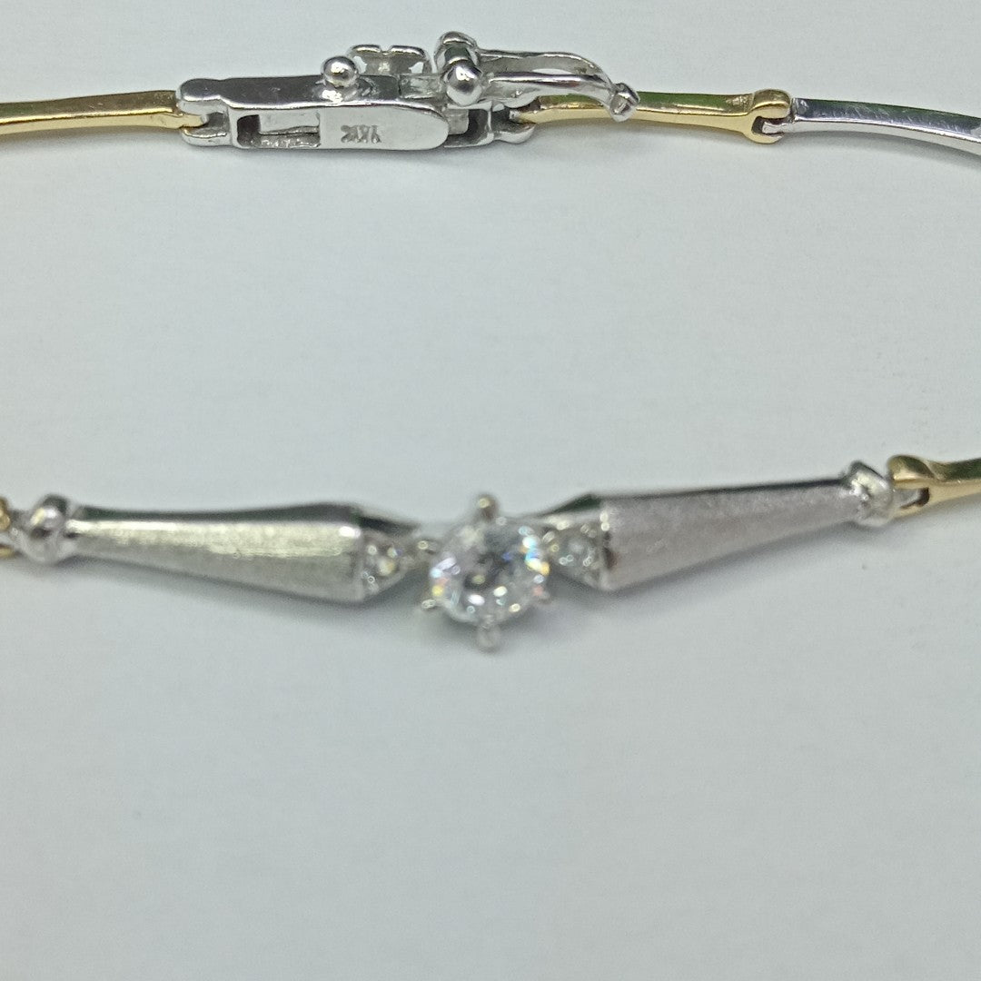 PULSERA ORO COMBINADO 14 K 5.3 GRMS (SEMINUEVO)