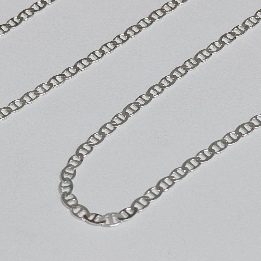 CADENA TEJIDO GUCHI PLATA .925 55 CM 3.5 GR (NUEVO)