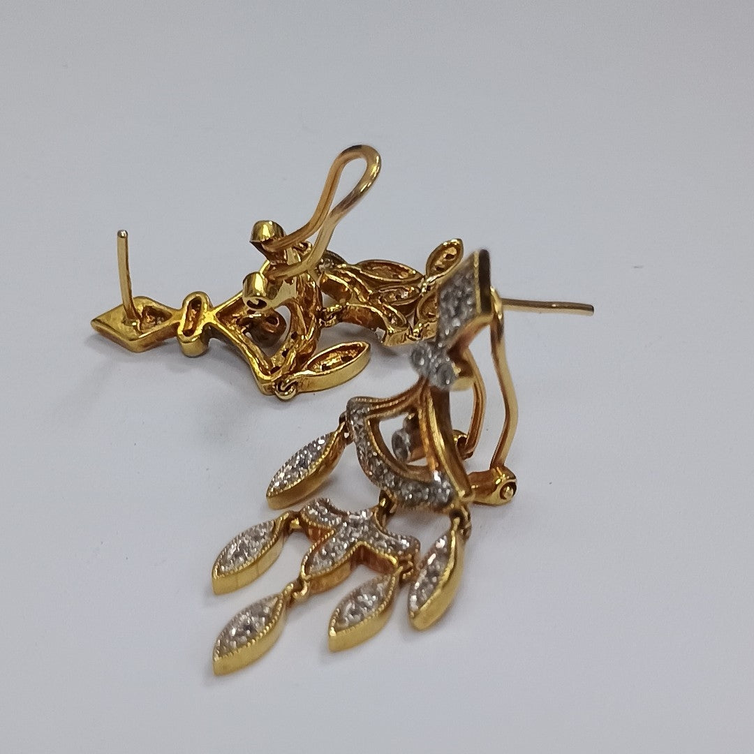 ARETES PAR ORO 14 K 6,90 GRMS (SEMINUEVO)