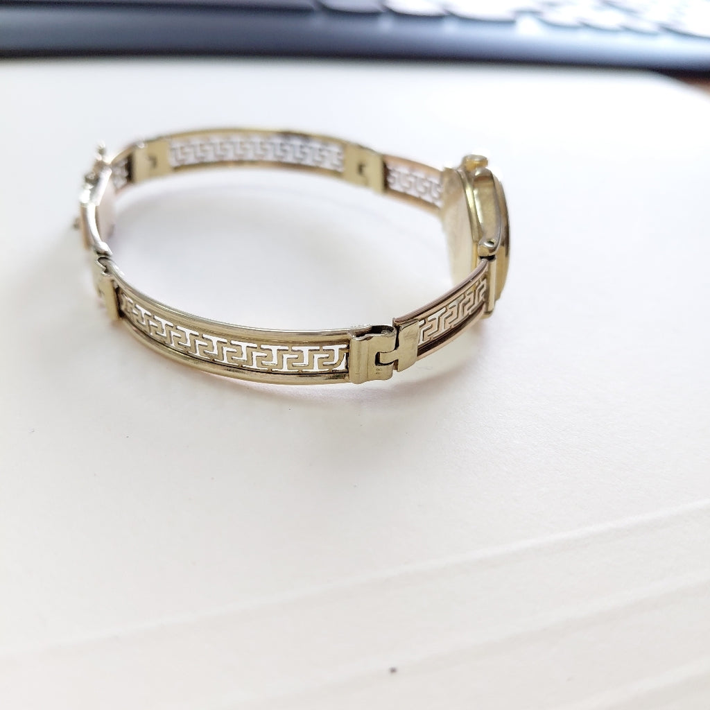 RELOJ CAJA ACERO PULSO ORO ORO 10 K 18.9 GRMS (SEMINUEVO)