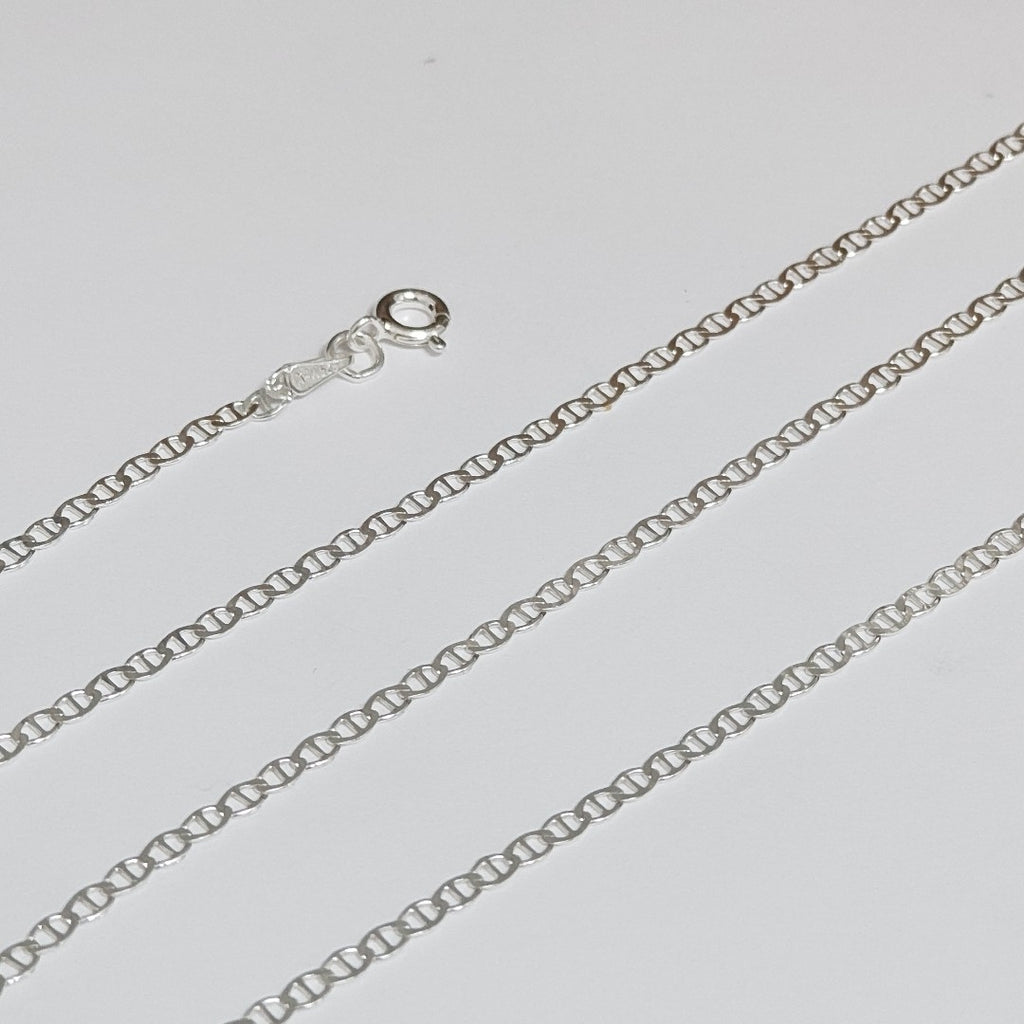 CADENA TEJIDO GUCHI PLATA .925 55 CM 3.5 GR (NUEVO)