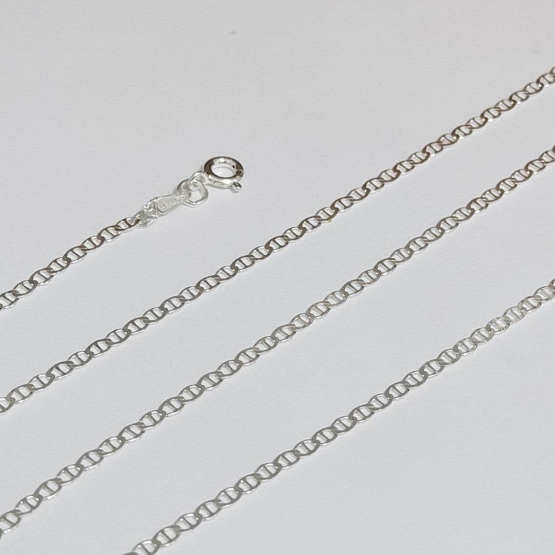 CADENA TEJIDO GUCHI PLATA .925 55 CM 3.5 GR (NUEVO)