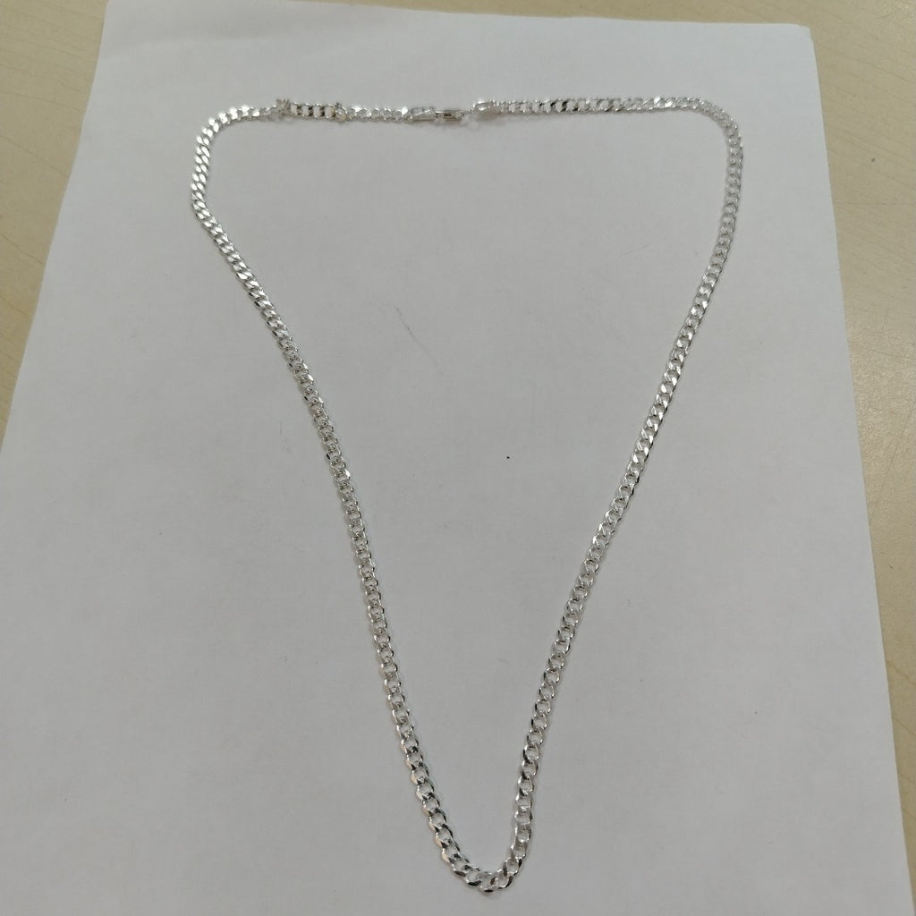 CADENA TEJIDO BARBADO PLATA .925 60 CM 13.7 GR (NUEVO)