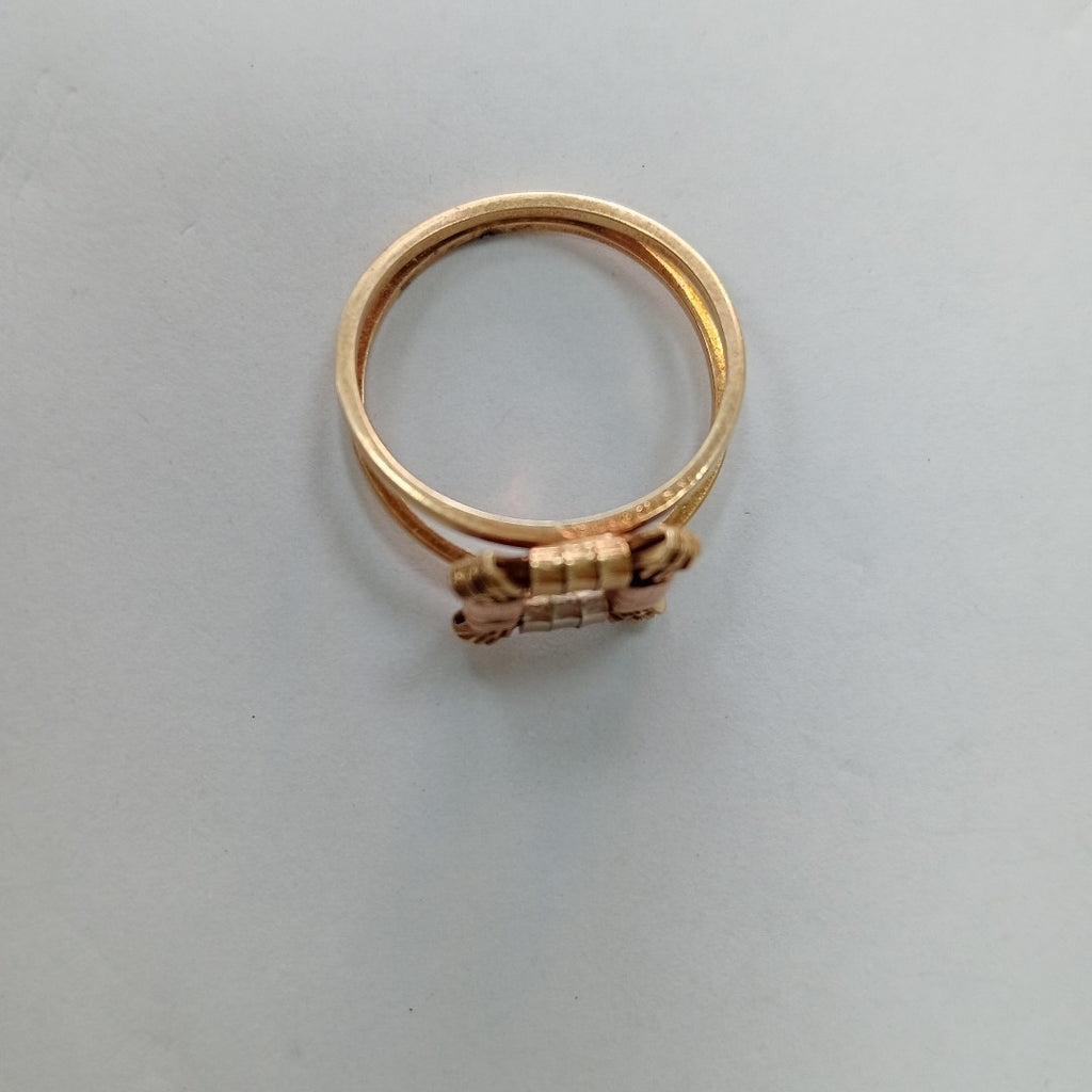 ANILLO ORO COMBINADO 14 K 3,10 GRMS (SEMINUEVO)