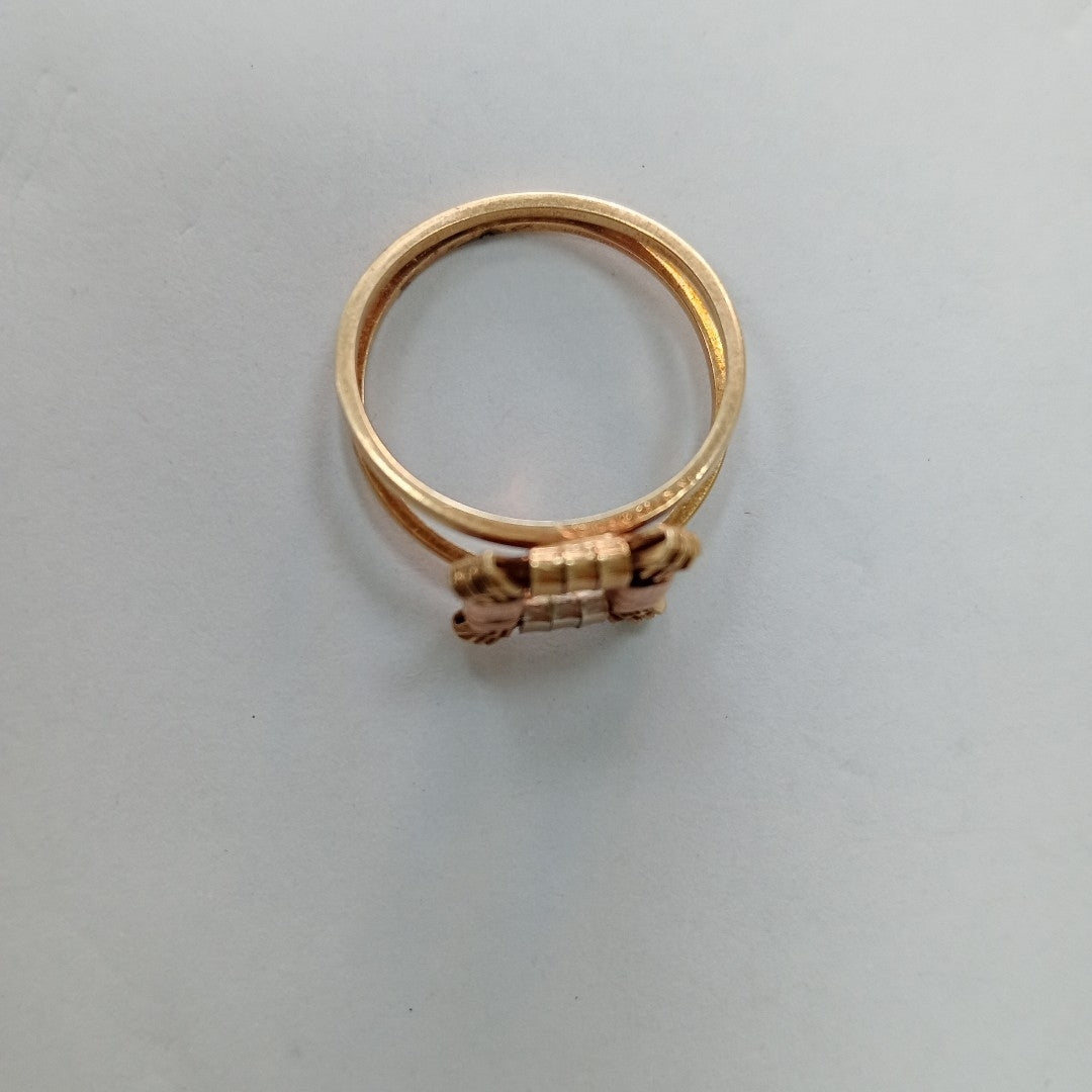 ANILLO ORO COMBINADO 14 K 3,10 GRMS (SEMINUEVO)