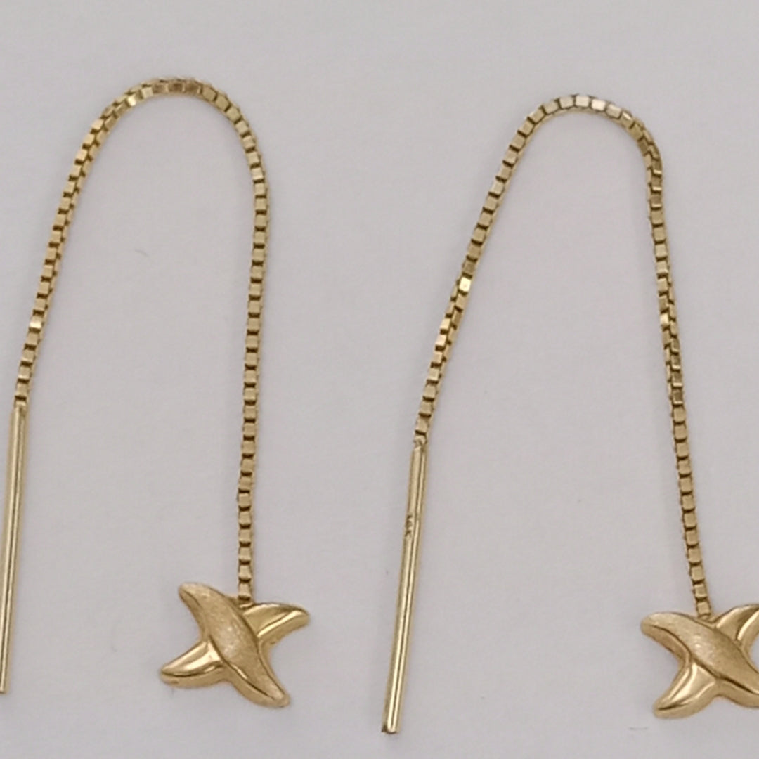 ARETES PAR ORO 14 K 1,30 GRMS (SEMINUEVO)