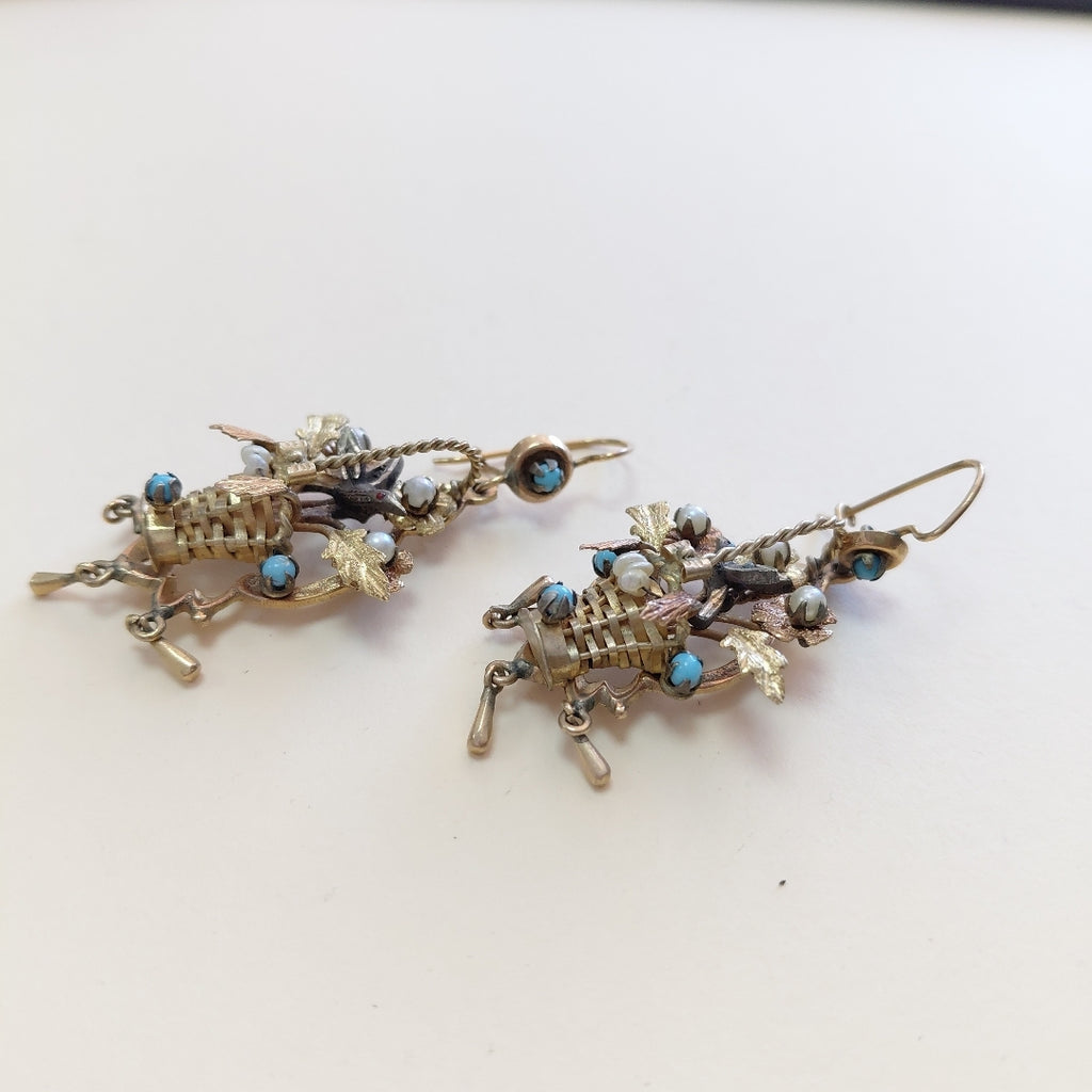 ARETES PAR ORO 8 K 10.3 GRMS (SEMINUEVO)
