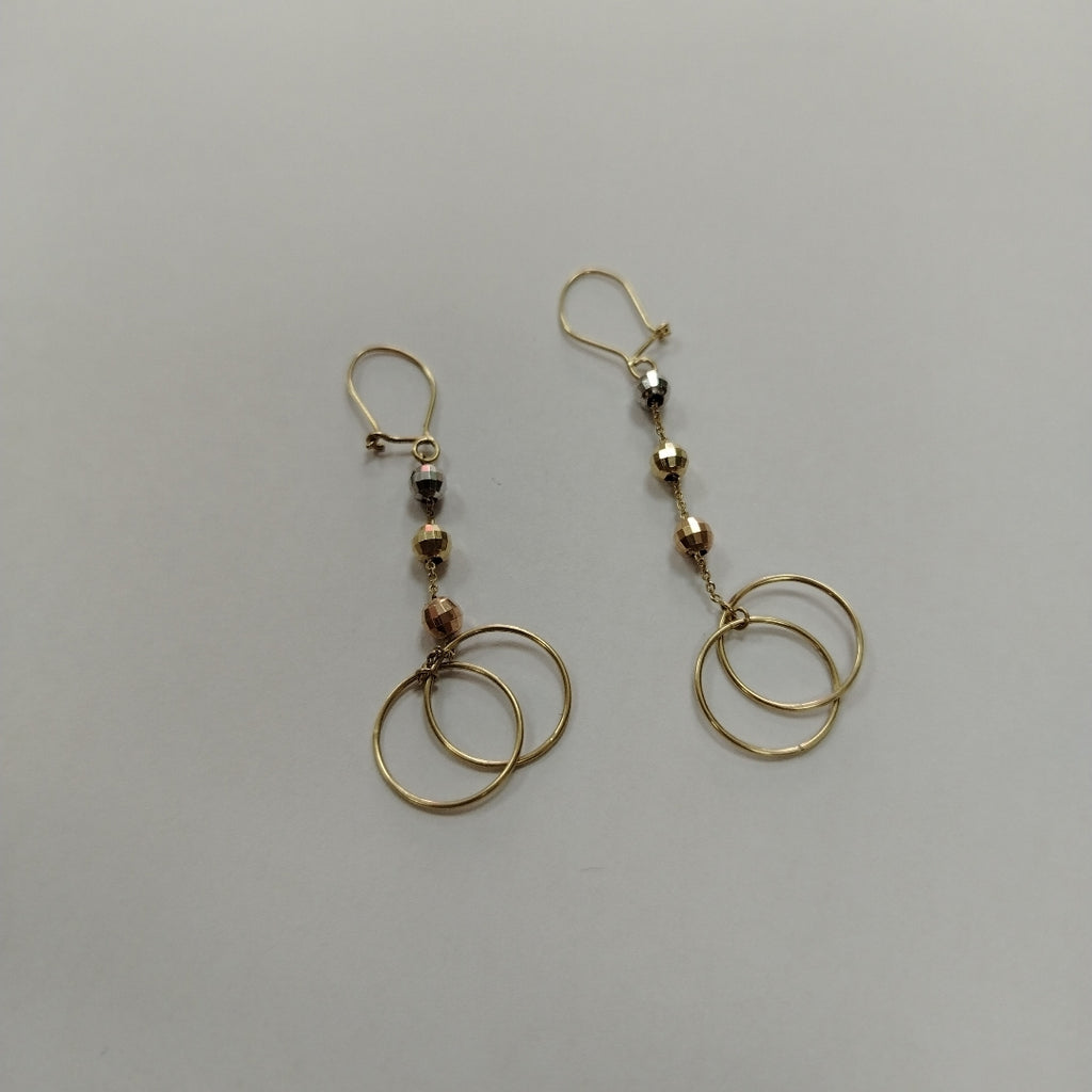 ARRACADAS PAR ORO,ORO COMBINADO 14 K 2,10 GRMS (SEMINUEVO)