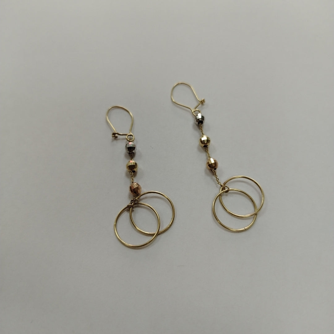 ARRACADAS PAR ORO,ORO COMBINADO 14 K 2,10 GRMS (SEMINUEVO)