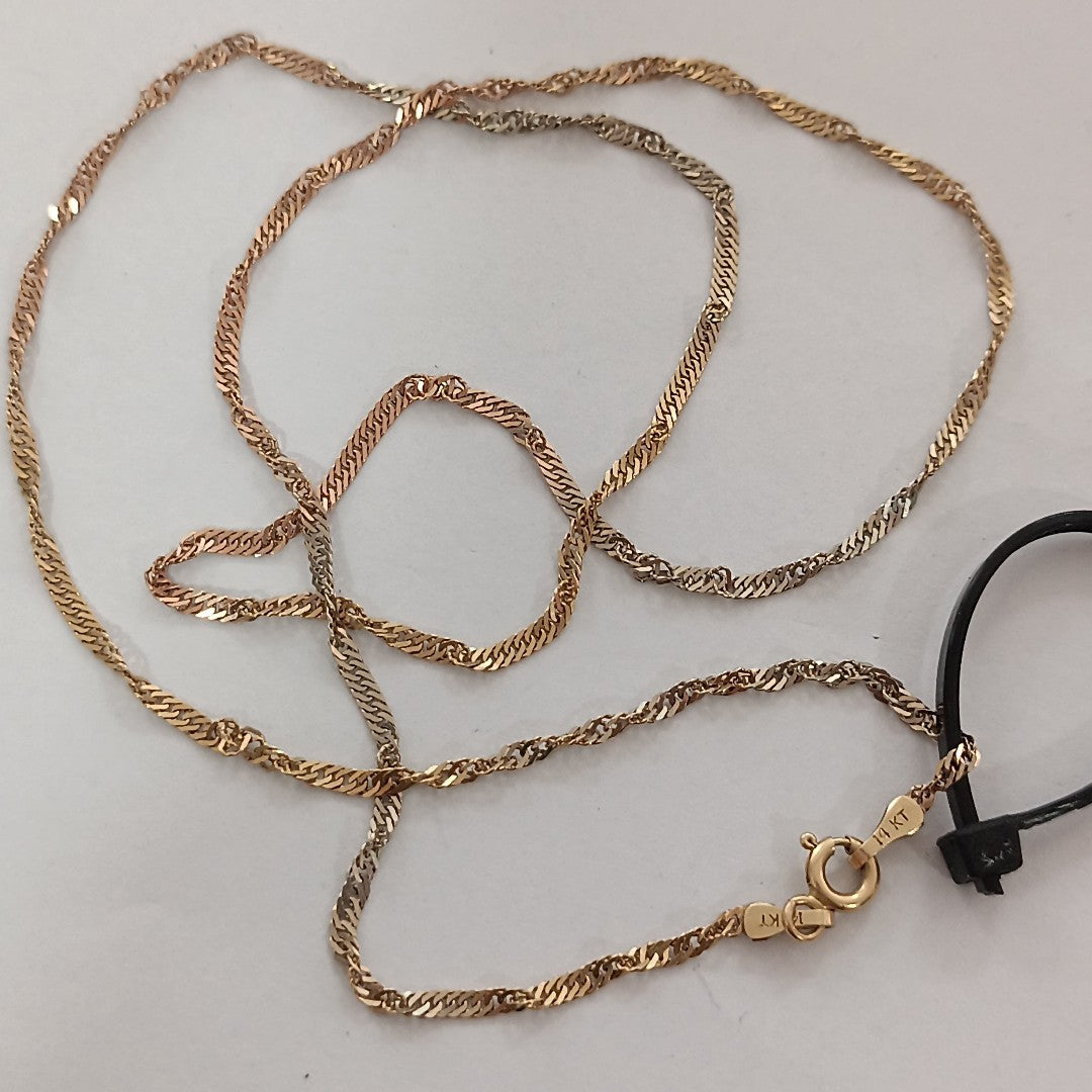 CADENA ORO, ORO COMBINADO 14 K 2.6 GRMS (SEMINUEVO)