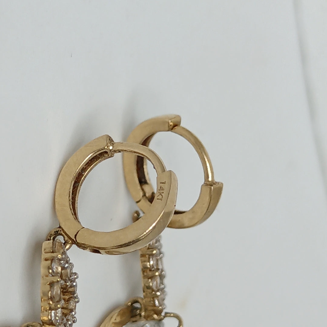 ARETES PAR ORO 14 K 4 GRMS (SEMINUEVO)