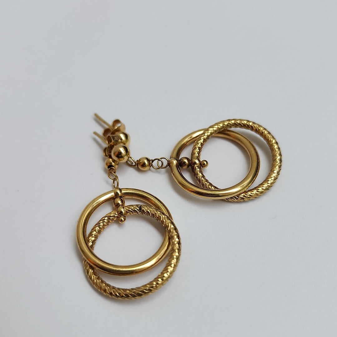 BROQUELES PAR ORO 14 K 2,60 GRMS (SEMINUEVO)