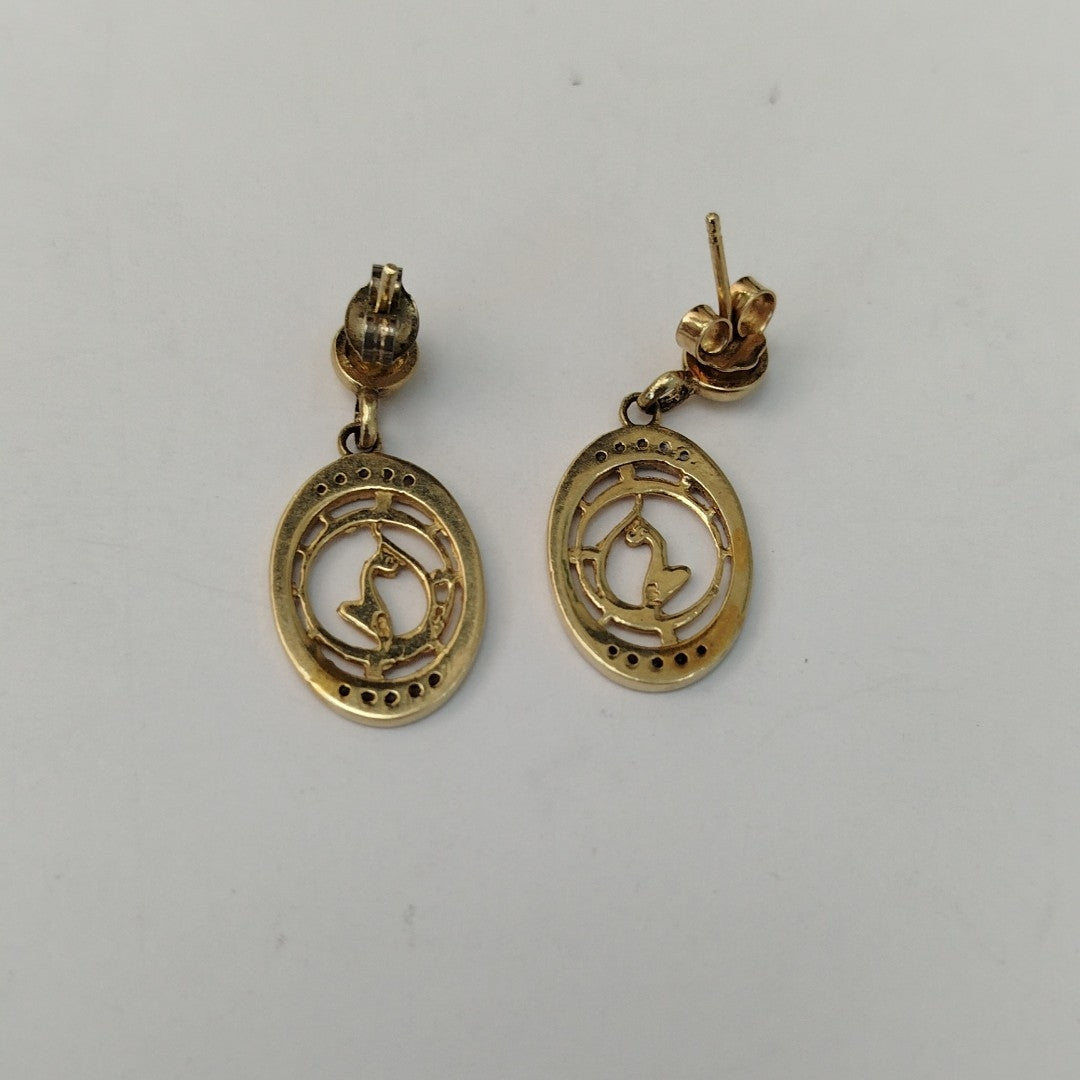 ARETES PAR ORO 14 K 4.2 GRMS (SEMINUEVO)