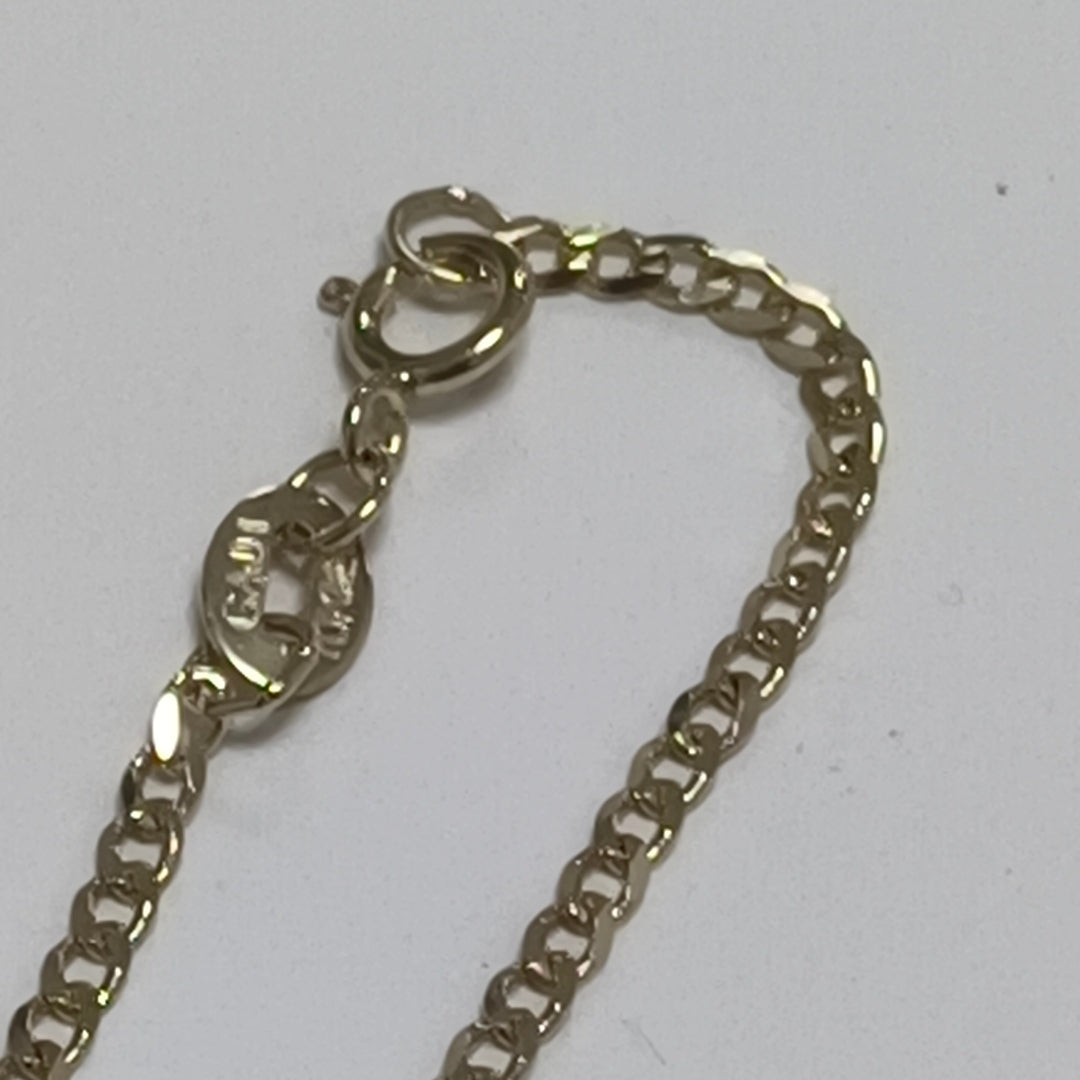 CADENAS TEJIDO BARBADA ORO 10K 55 CM 3.4 GR (NUEVO)