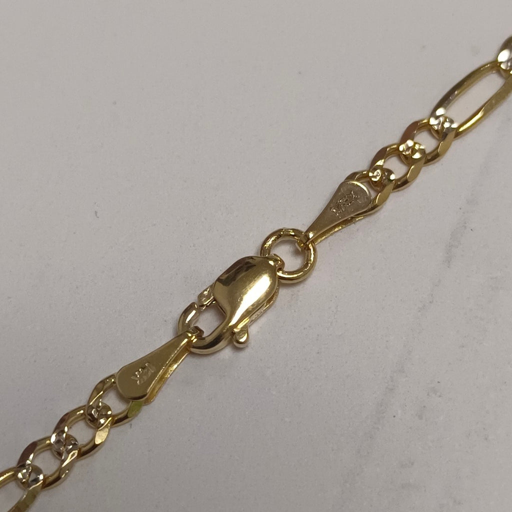 CADENAS 3X1 DIAMANTADA ORO 14K 55 CM 8.3 GR (NUEVO)
