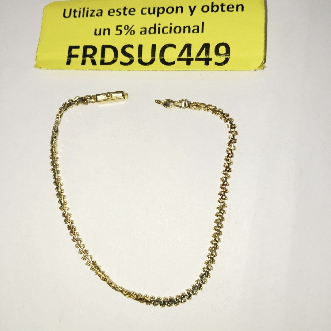 PULSERA ORO, ORO COMBINADO 14 K 4.5 GRMS (SEMINUEVO)