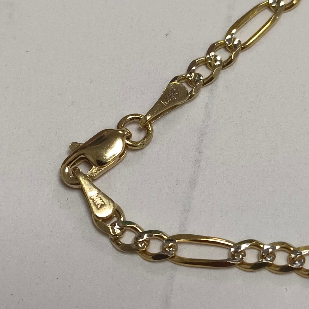 CADENAS 3X1 DIAMANTADA ORO 14K 55 CM 8.7 GR (NUEVO)