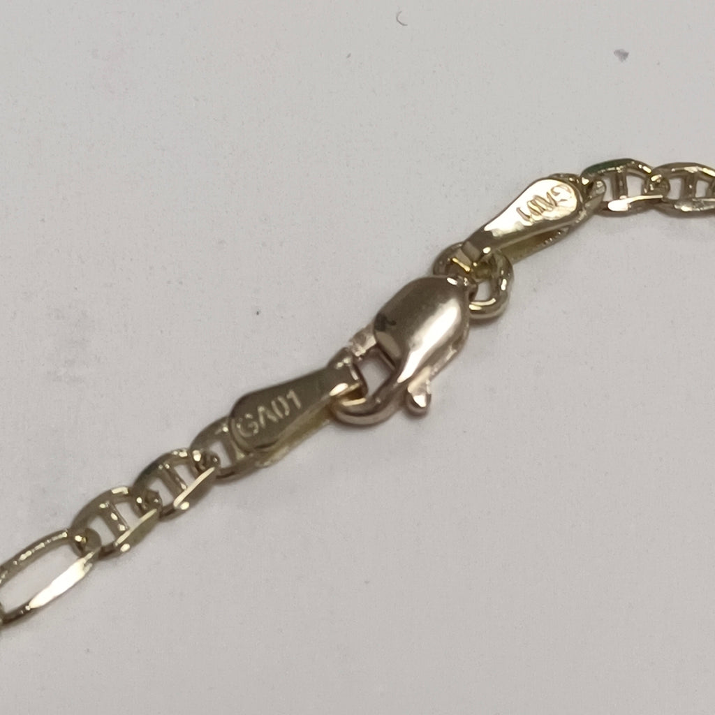 CADENAS TEJIDO FIGARO GUCHI ORO 10K 60 CM 5.3 GR (NUEVO)
