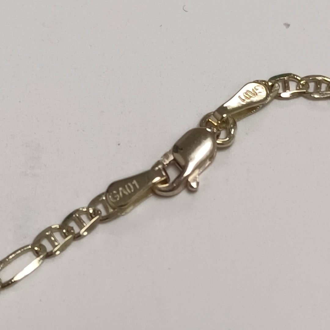 CADENAS TEJIDO FIGARO GUCHI ORO 10K 60 CM 5.3 GR (NUEVO)