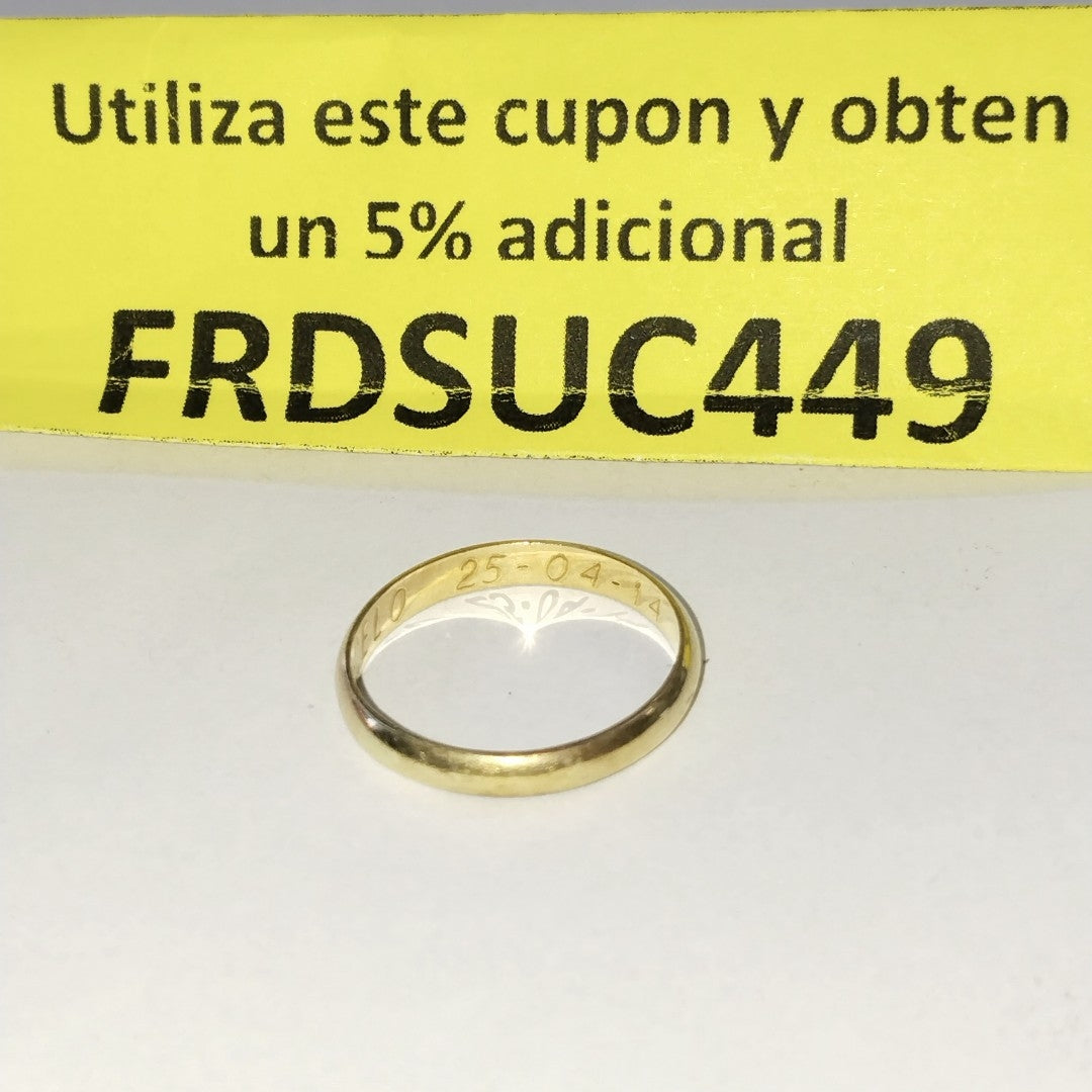 ARGOLLA ORO 10 K 1.9 GRMS (SEMINUEVO)