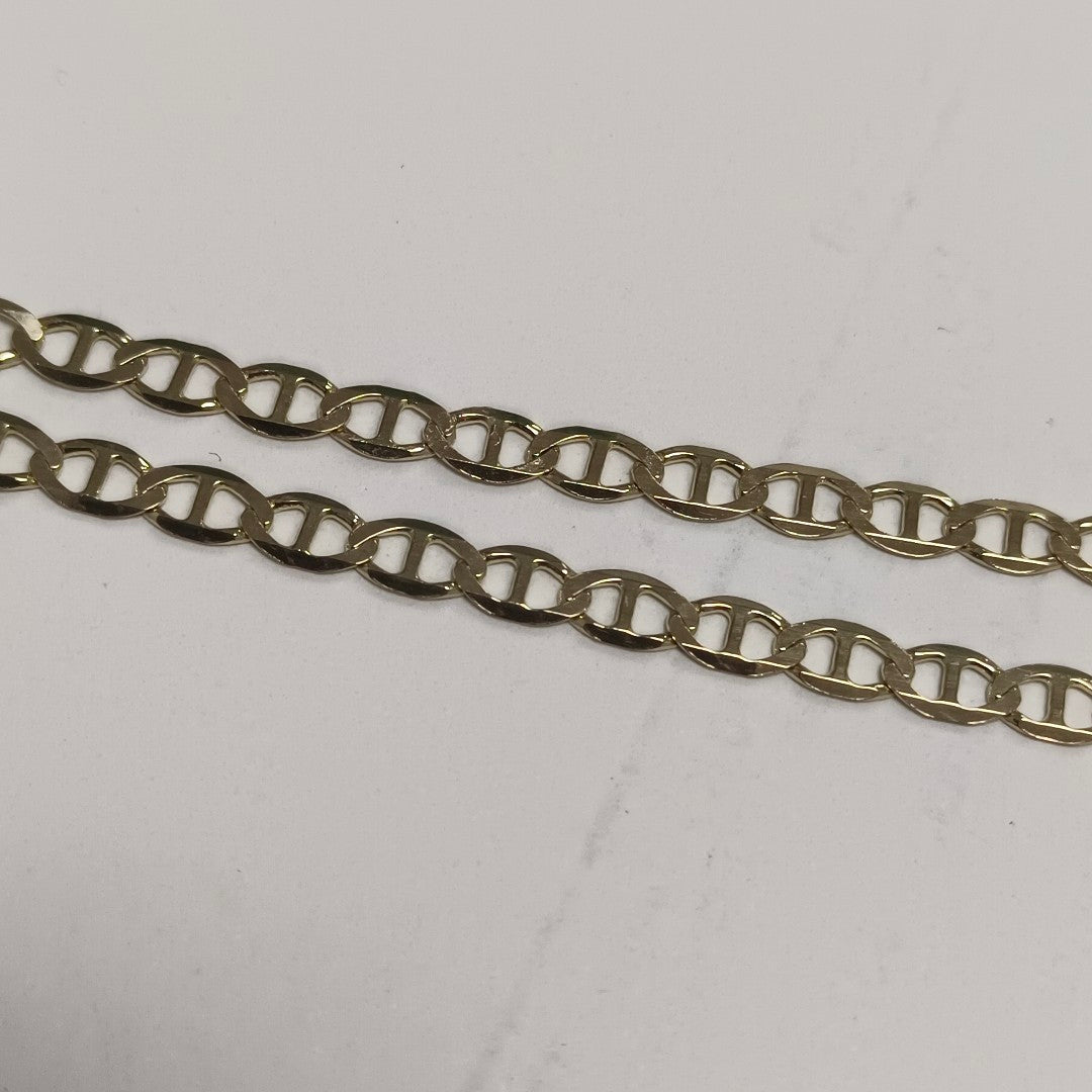 PULSERAS TEJIDO MARINERA ORO 14K 18 CM 2.9 GR (NUEVO)