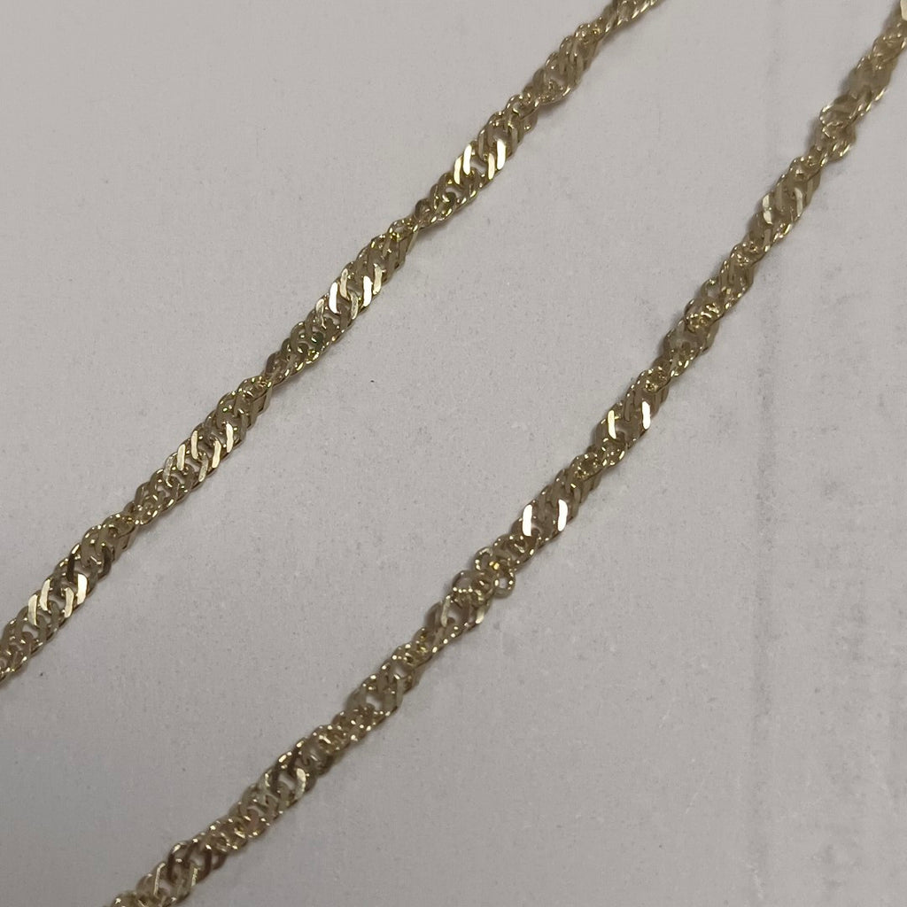 PULSERAS TEJIDO MEDIO TZL ORO 14K 18 CM 1.3 GR (NUEVO)