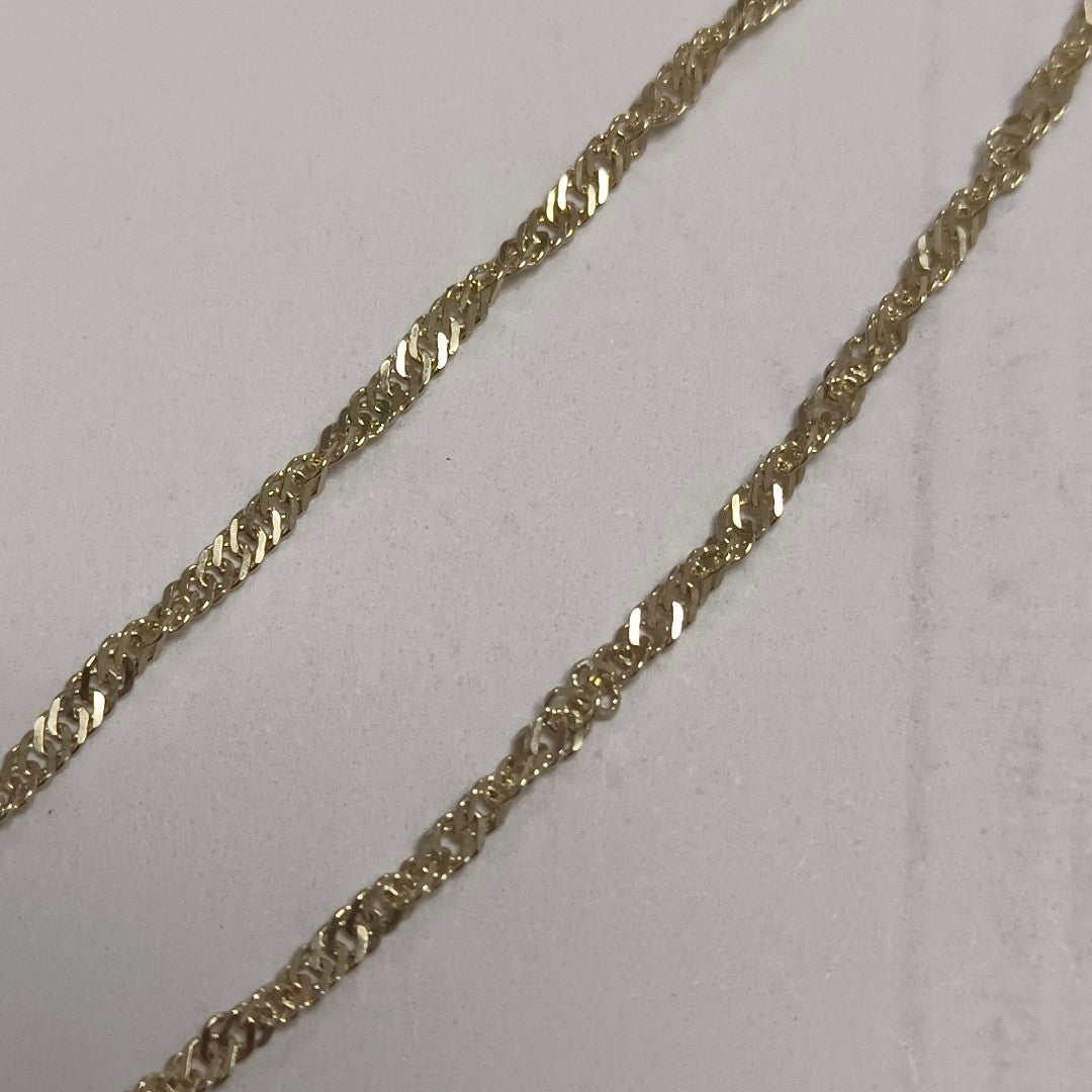 PULSERAS TEJIDO MEDIO TZL ORO 14K 18 CM 1.3 GR (NUEVO)