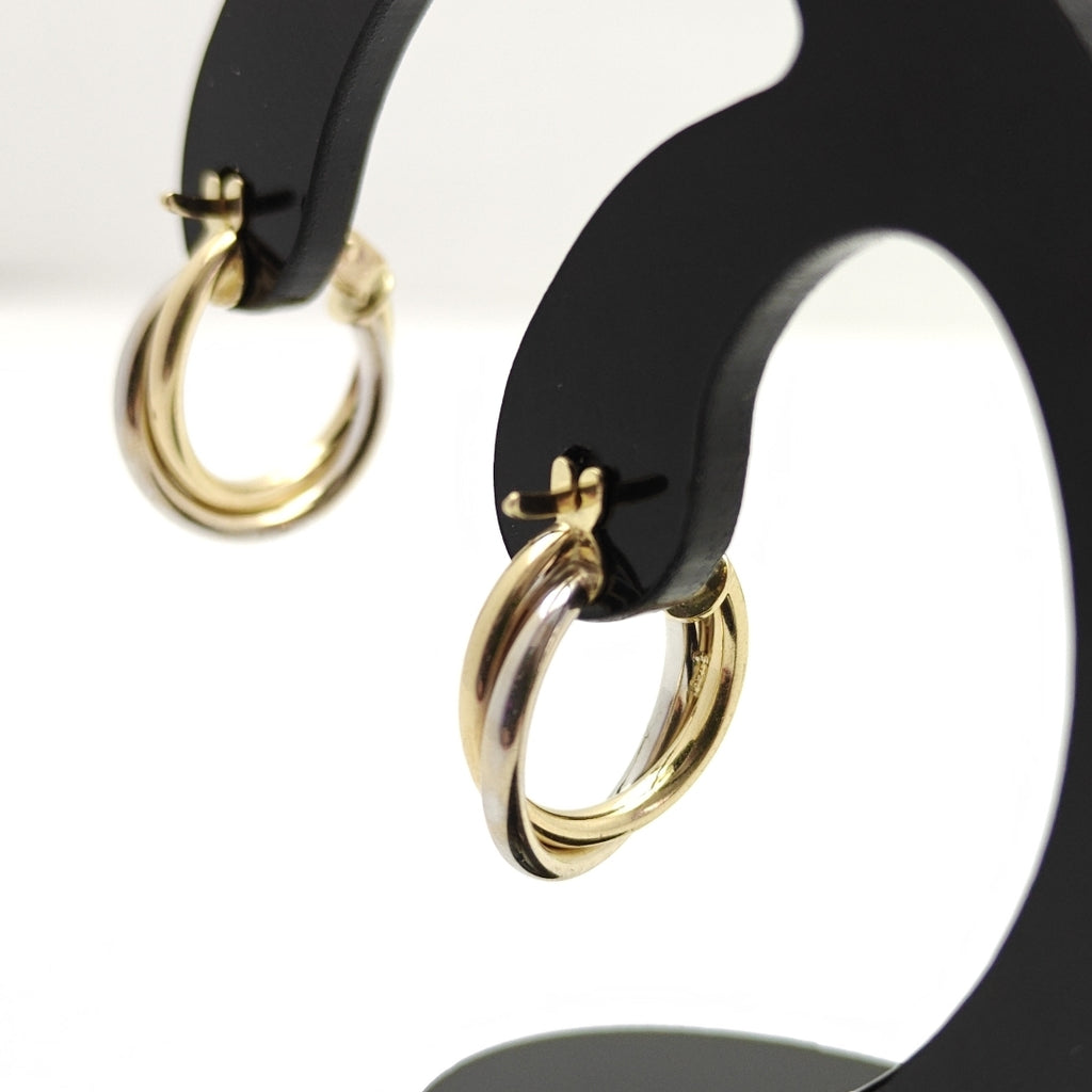ARRACADAS PAR ORO COMBINADO 14 K 1,30 GRMS (SEMINUEVO)