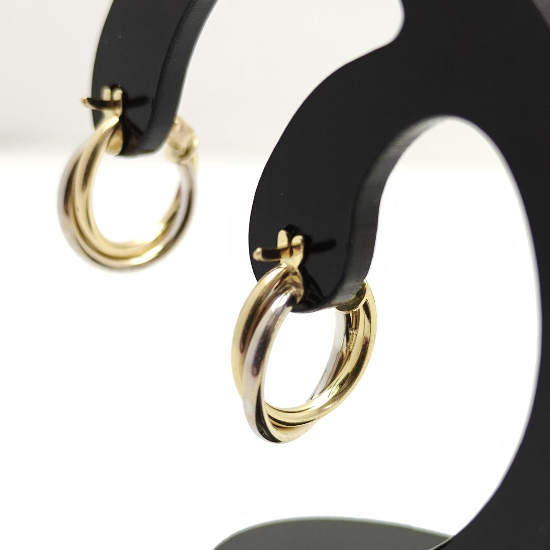 ARRACADAS PAR ORO COMBINADO 14 K 1,30 GRMS (SEMINUEVO)