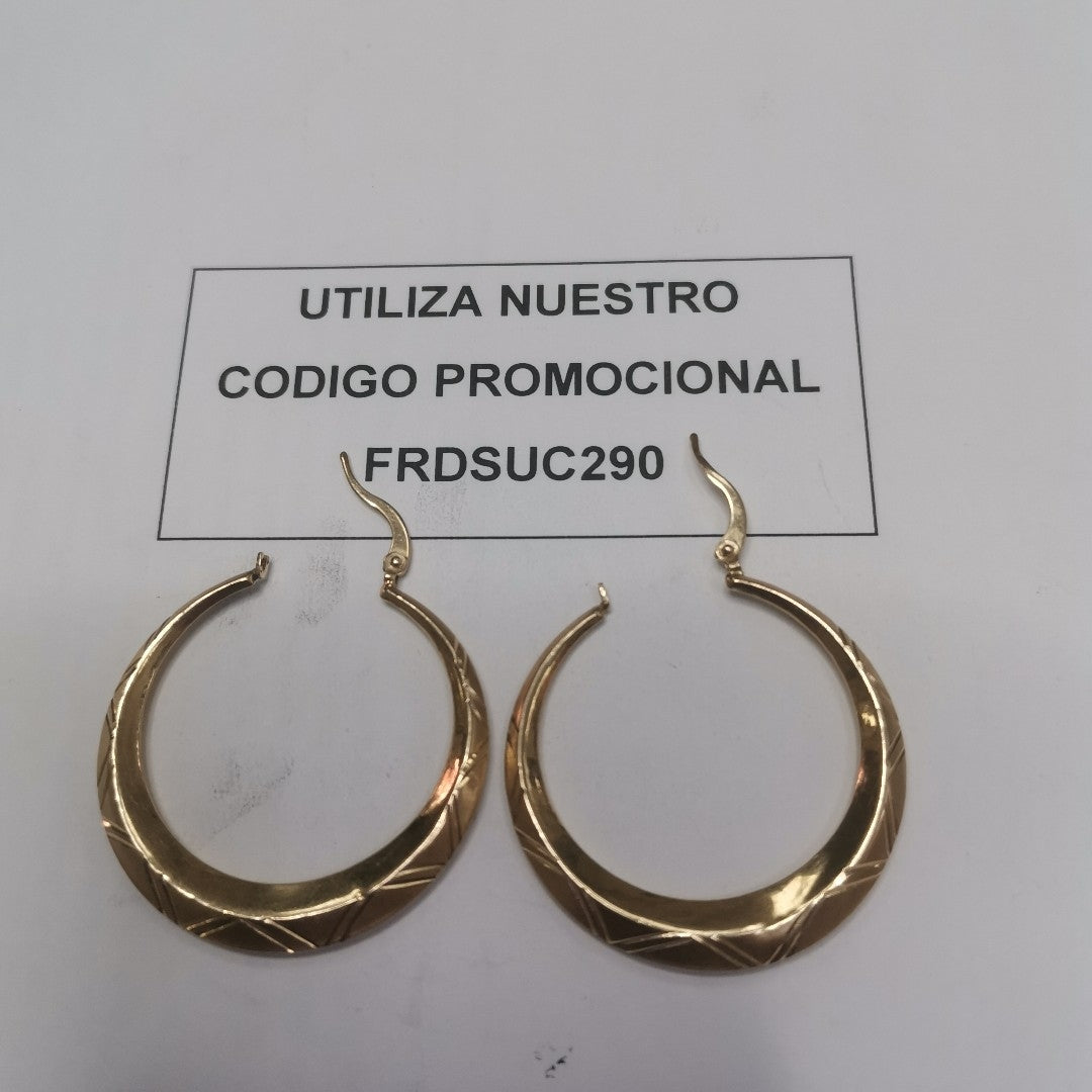 ARRACADAS PAR ORO 14 K 3.8 GRMS (SEMINUEVO)