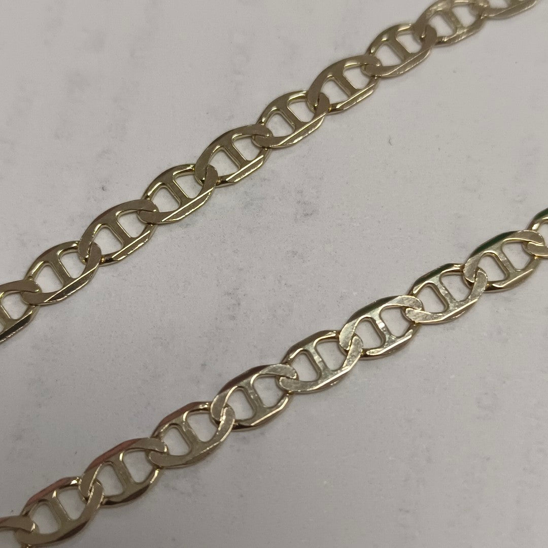 PULSERAS TEJIDO MARINERA ORO 14K 21 CM 3.4 GR (NUEVO)