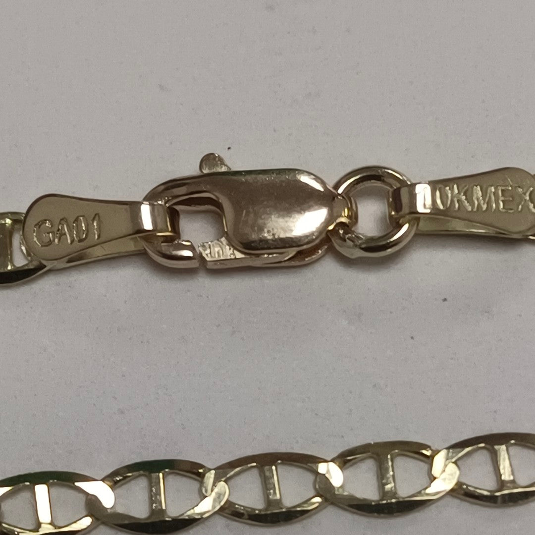 CADENAS TEJIDO GUCHI ORO 10K 60 CM 4.2 GR (NUEVO)