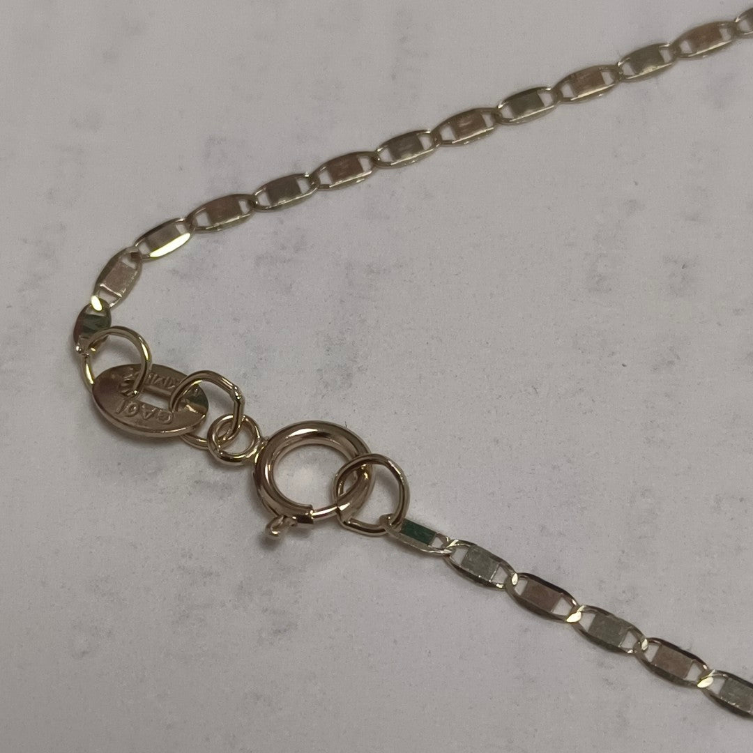 CADENAS TEJIDO ESPEJO ORO 10K 50 CM 1.6 GR (NUEVO)