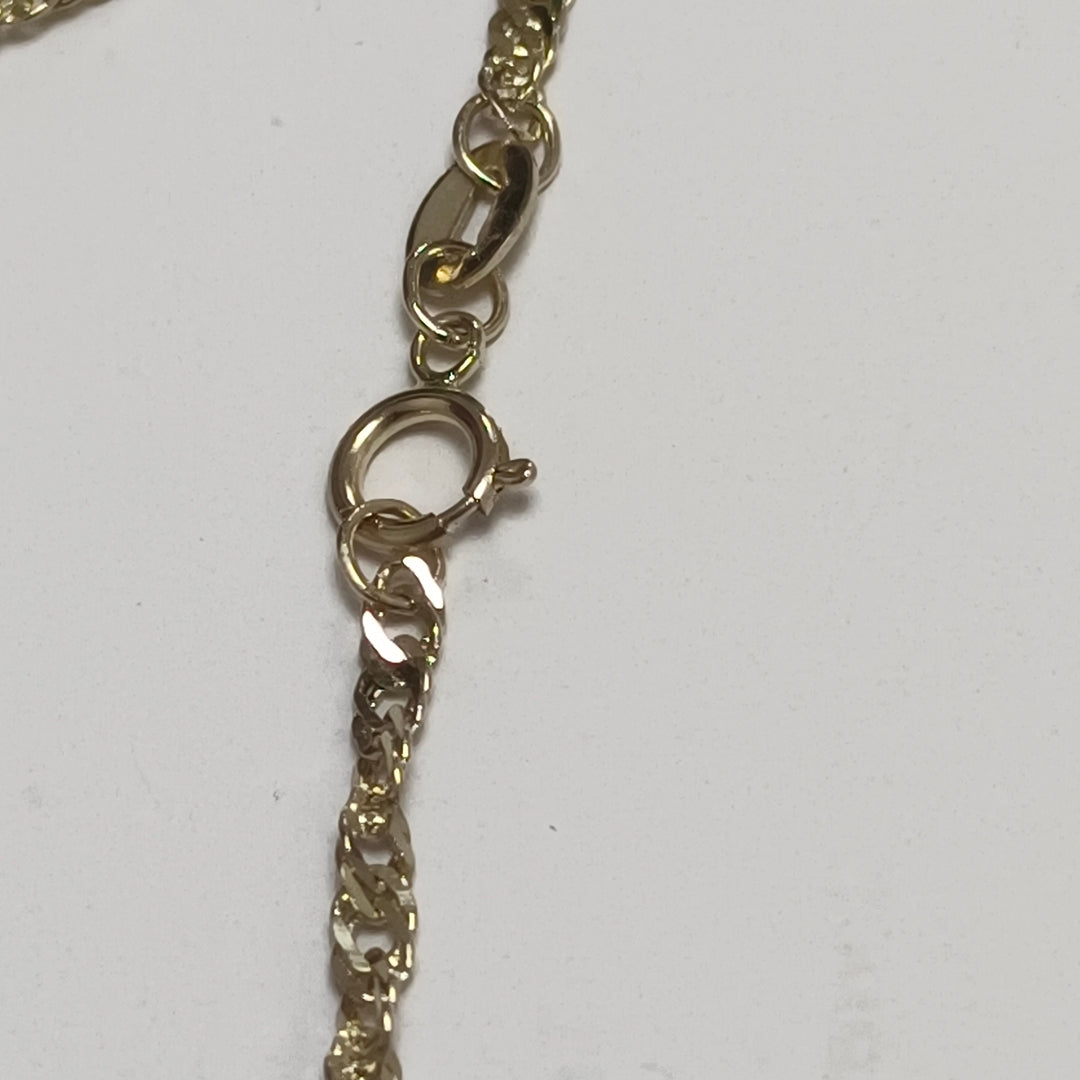 CADENAS TEJIDO MEDIO TORZAL ORO 10K 50 CM 3.6 GR (NUEVO)