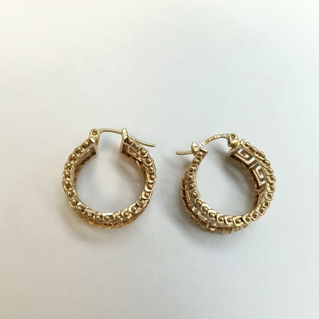 ARRACADAS PAR ORO 14 K 5.6 GRMS (SEMINUEVO)