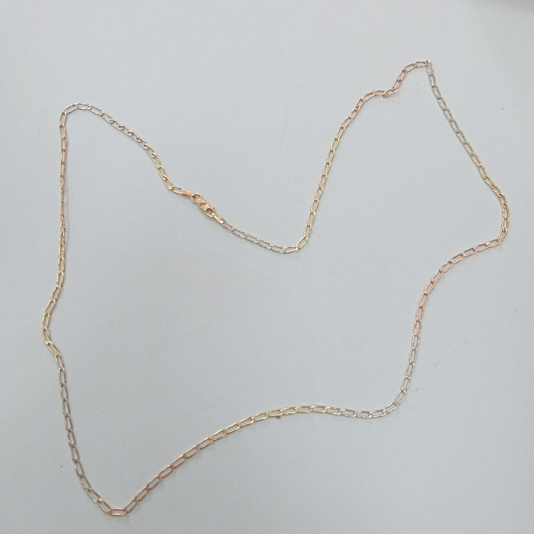 CADENA ORO, ORO COMBINADO 14 K 5.6 GRMS (SEMINUEVO)