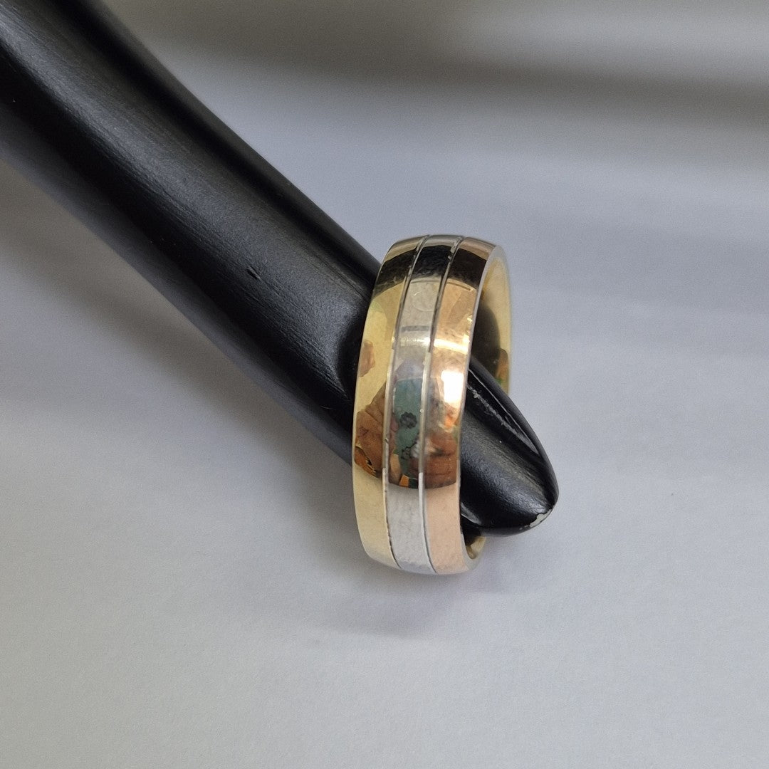 ARGOLLA ORO, ORO COMBINADO 10 K 3.7 GRMS (SEMINUEVO)