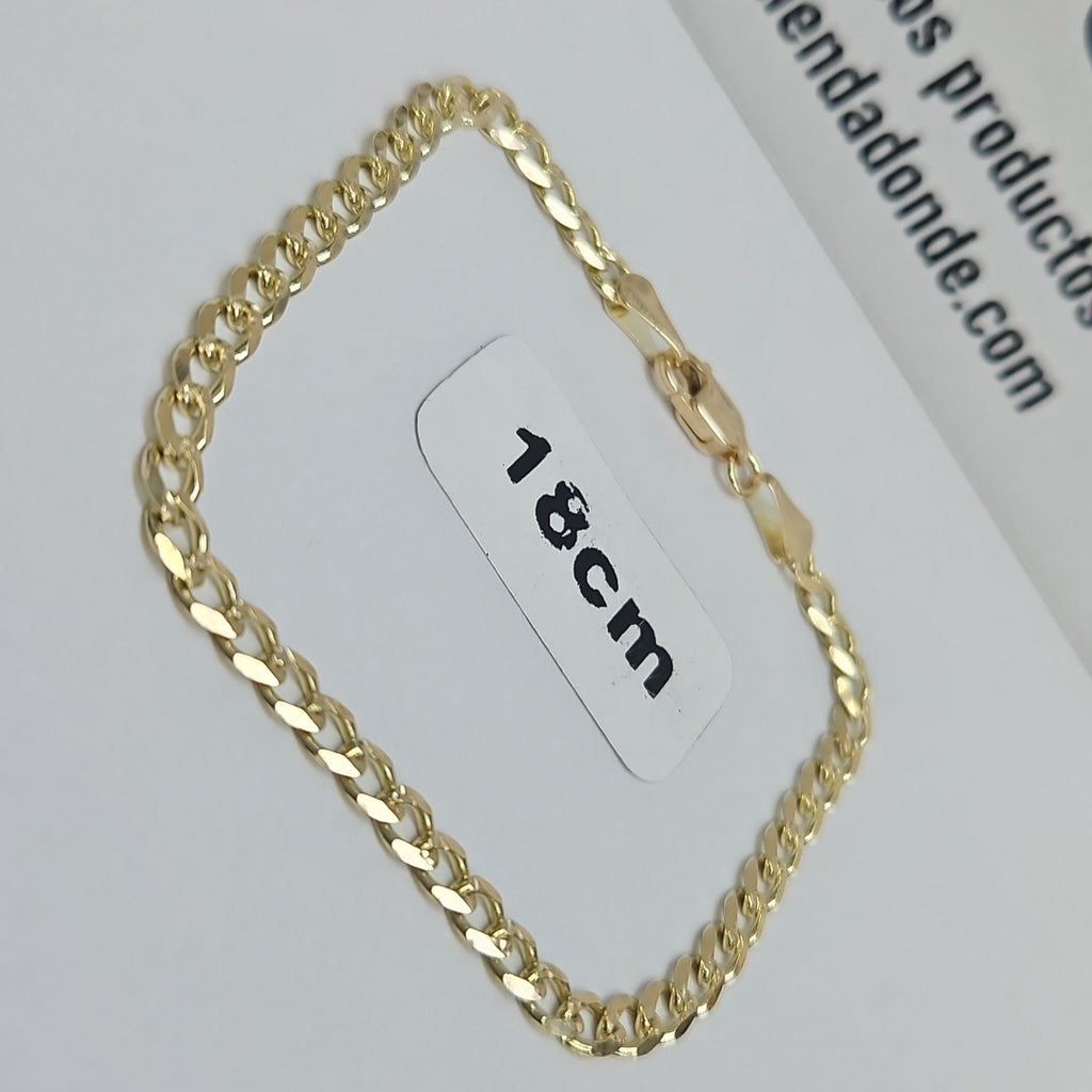 PULSERAS BARBADA ORO 14K 18 CM 4.6 GR (NUEVO)