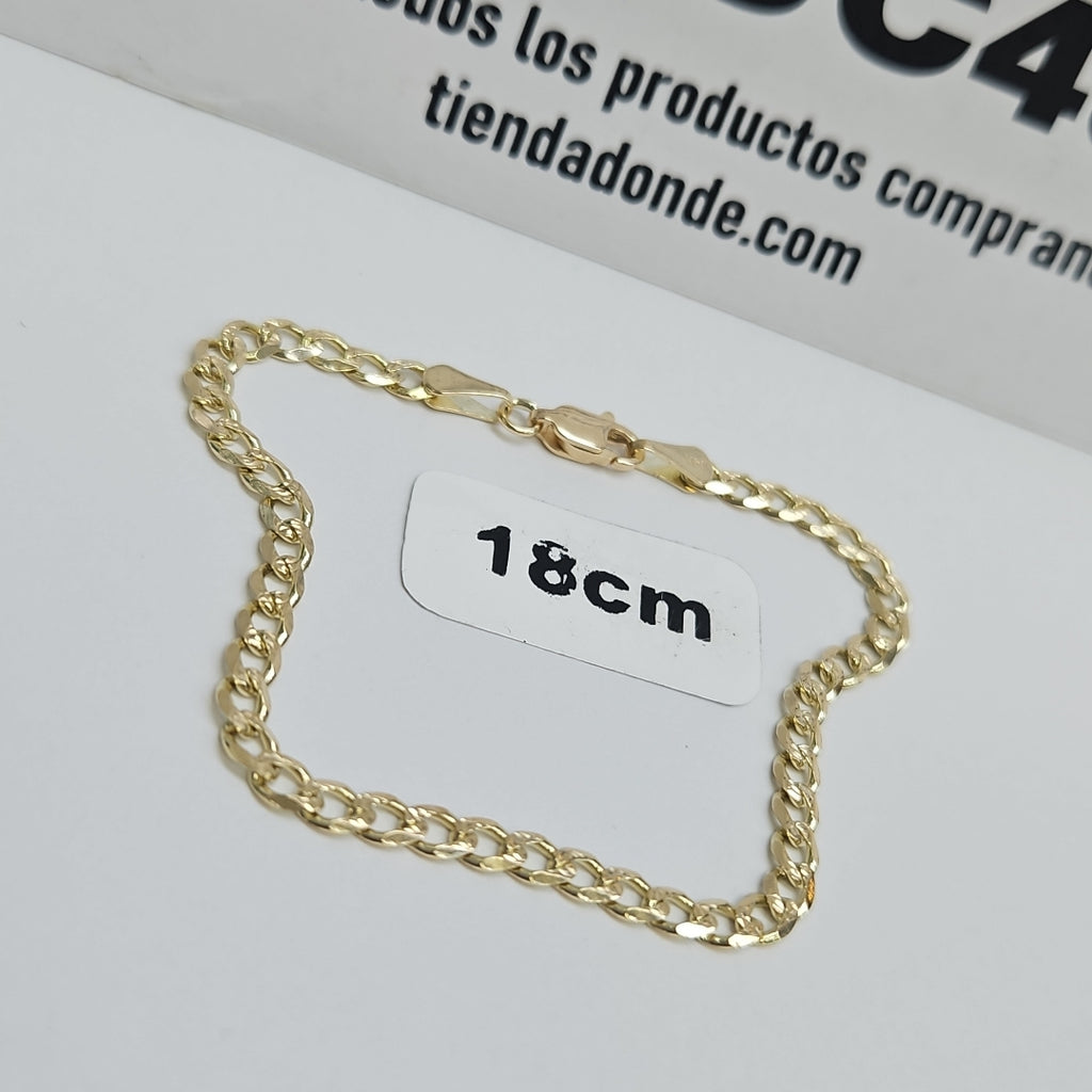 PULSERAS BARBADA ORO 14K 18 CM 4.7 GR (NUEVO)